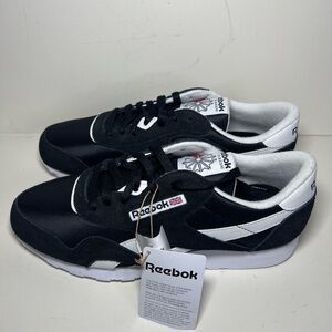 Reebok Men's Black and White Athletic Sneakers